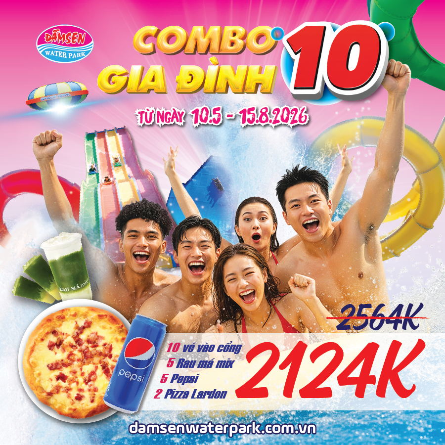 Trang chủ 17 Ưu đãi combo nhóm 10 người tại Đầm Sen Nước hè 2026.