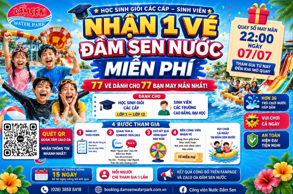 Trang chủ 20 tạng vé miễn phí cho học sinh giỏi, học sinh xuất sắc, sinh viên nam 2026