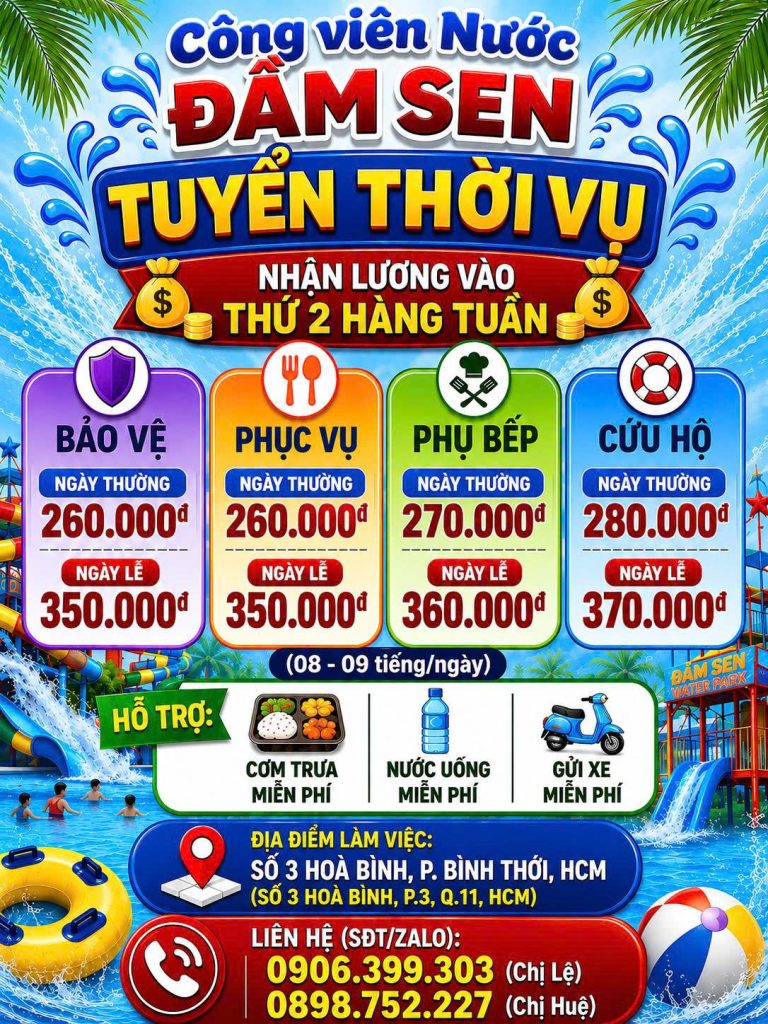 Trang chủ 22 tuyen dung dam sen nuoc dsn